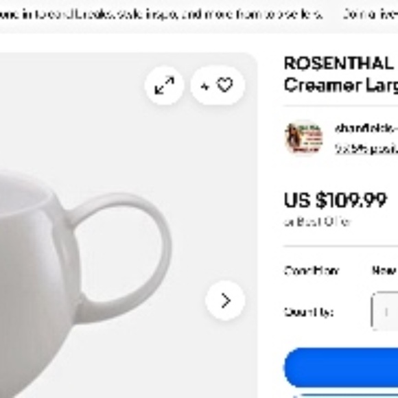 New in Box ROSENTHAL MAGIC FLUTE Sarastro White Creamer Bjorn Winblad - Picture 9 of 10